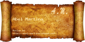 Abel Martina névjegykártya